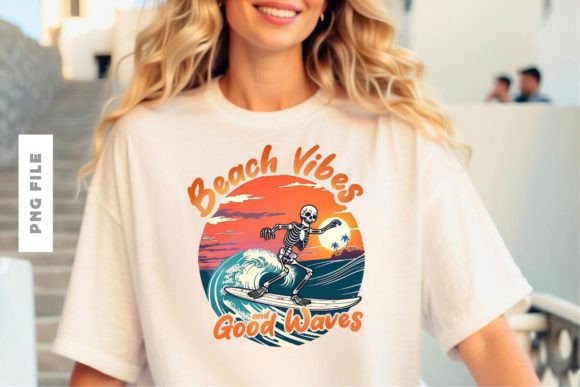 Beach Vibes and Good Waves: A Designer's Ready-to-Print Asset