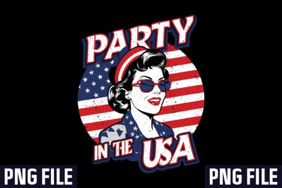 Celebrate in Style: Party in the USA Sublimation Design
