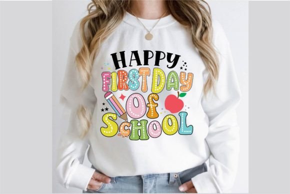 Celebrate New Beginnings with a Happy First Day of School SVG Design