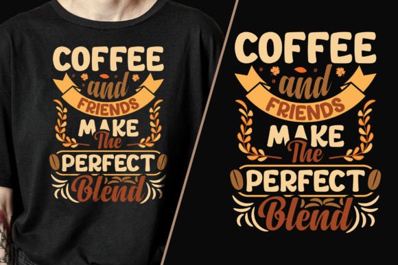 Coffee and Friends: A Trendy T-Shirt Design for Modern Branding