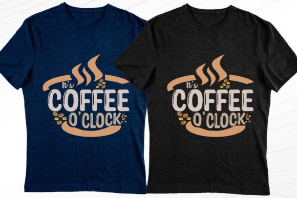 Coffee O'clock: Trendy T-Shirt Design for Modern Brands