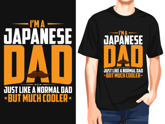 Cool Japanese Dad Vector Design for Modern Merchandise
