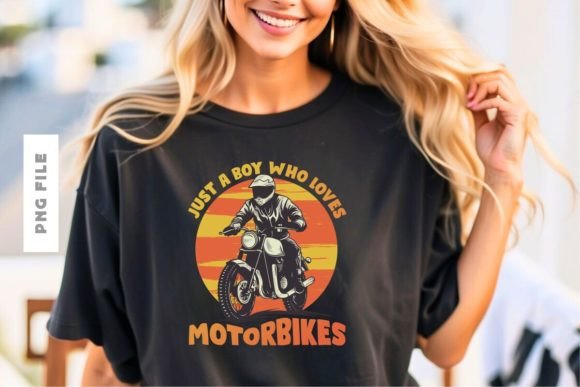 Just a Boy Who Loves Motorbikes Design