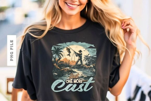 Just One More Cast: A Premier T-shirt Design Asset