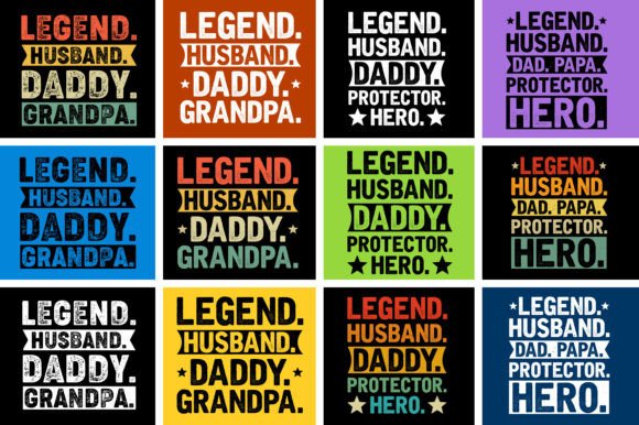 Legend Husband T-Shirt Design Bundle: A Creative Asset
