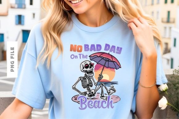 No Bad Day on the Beach T-Shirt Design: A Professional Asset