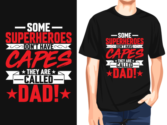 Superheroes Dad Vector T-Shirt Design: A Heroic Creative Asset