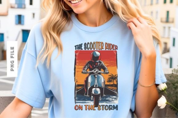 The Scooter Rider T-shirt Design: A Dynamic Asset